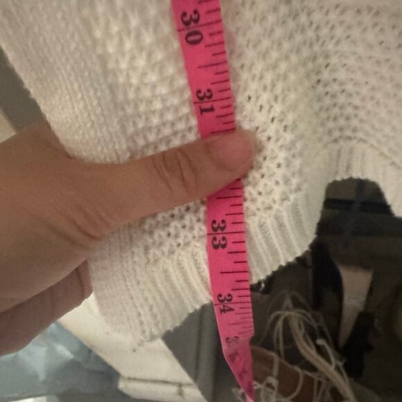 Marine Layer Womens XS Open Front Cotton Cardigan Sweater White Textured Knit - Picture 10 of 11